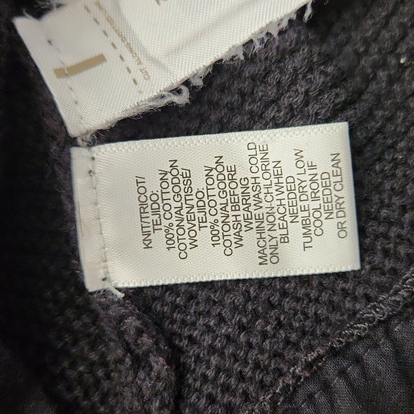 Loft Black Sweater with Eyelet Lace Hem - Size Medium - Picture 8 of 9